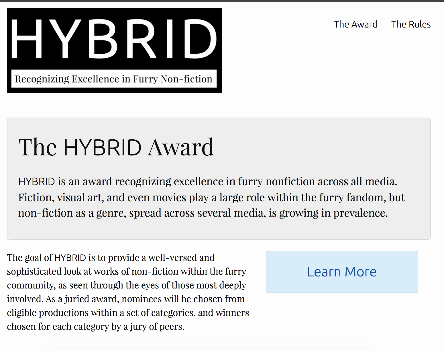 The Hybrid Award